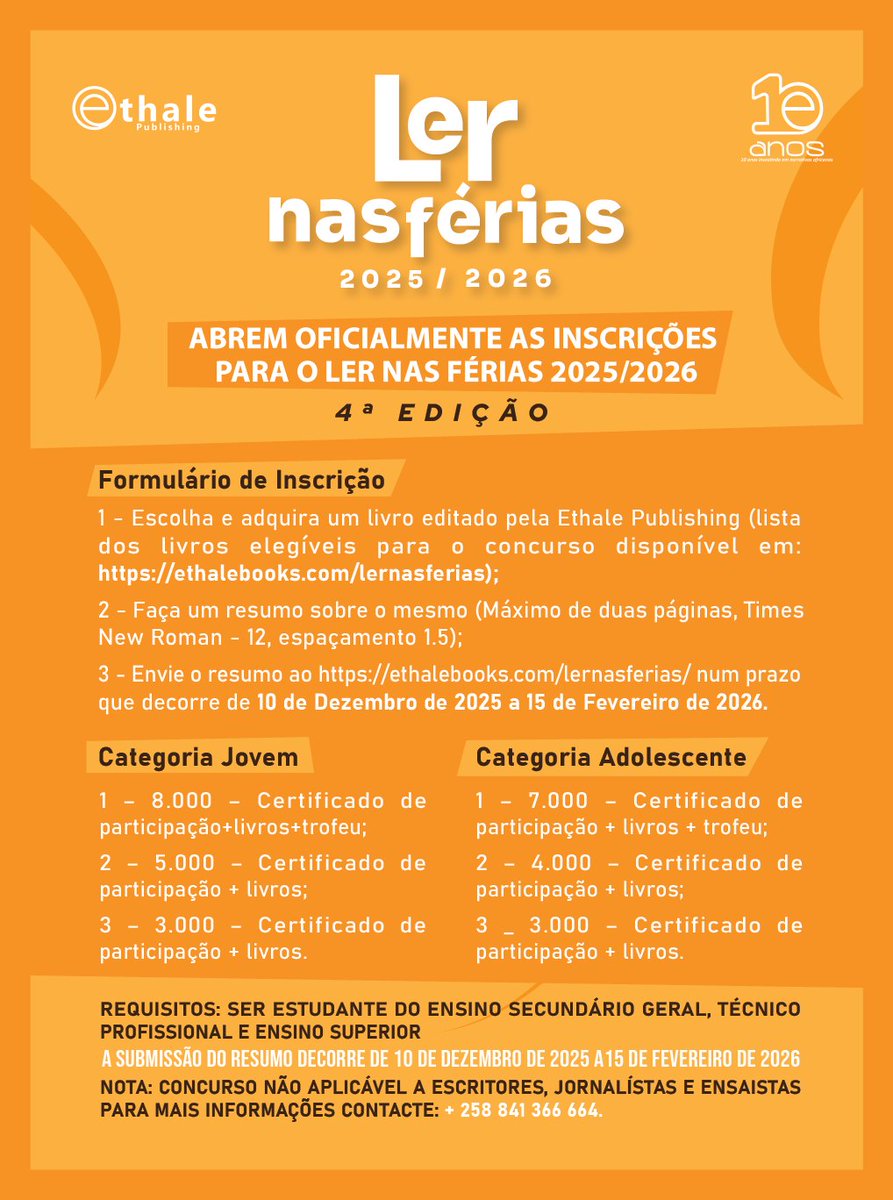 EthaleP's tweet photo. Já imaginaste ganhar prémios apenas por ler? 

A Ethale Publishing acredita no poder da leitura — e, por isso, todos os anos premeia os seus leitores através do concurso literário “Ler nas Férias” 📚🏆 https://t.co/eaYkTtbDdh