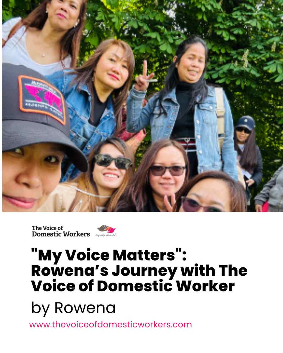 thevoiceofdws's tweet image. Remember “My Voice Matters: Rowena’s Journey with #VODW”? A powerful reminder of resilience, self-worth, and the courage to be heard. 

Read it again and be inspired: thevoiceofdomesticworkers.com/post/my-voice-…

#HopeInAction #DomesticWorkersMatter #EmpowerEveryVoice #VODW
