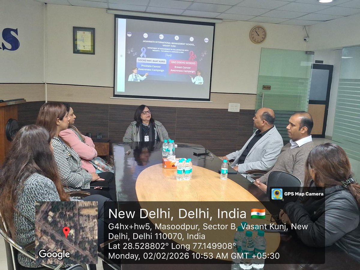 Early conversations save lives 💙🎗️
Dept. of Management, JIMS Vasant Kunj with Medanta &amp; IQAC hosted cancer awareness drives on prostate &amp; breast cancer, focusing on early detection and prevention.

#HealthAwareness #CancerAwareness