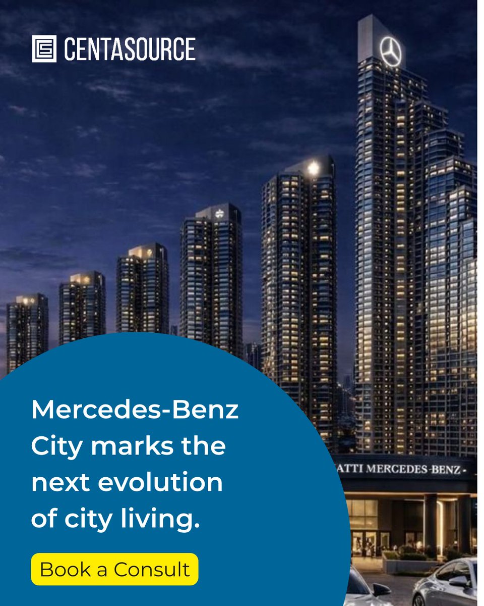 centa_source's tweet image. Mercedes-Benz City marks the next evolution of city living — where urban planning, lifestyle, and scale come together.

Book a consultation with CentaSource to learn more about early access to Mercedes-Benz City: centasource.com
