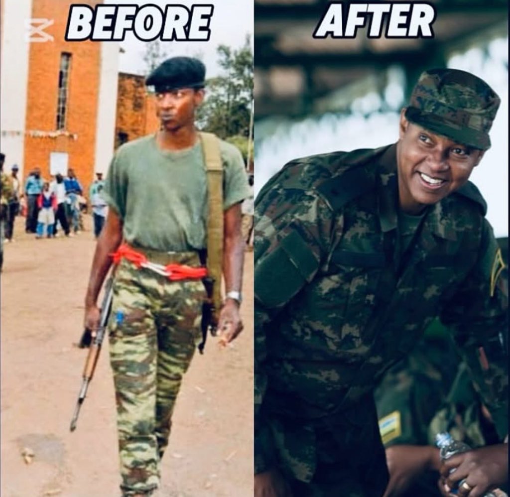 A photo of our hero, Col. Caple Mwezi KARANGWA, one of the key figures in the liberation struggle and in stopping the Genocide.

The first photo was taken in Kigali on July 5, 1994, at St. Famille. 🇷🇼✨
<a href="/genBitero/">Gen. Bitero</a>