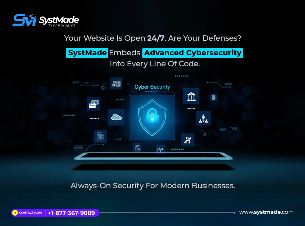SystmadeAI's tweet photo. Is Your Website Designed for Growth—or for Attacks?
Future-ready web solutions with embedded cybersecurity.
Read theBlog → https://t.co/FYiN4oFz1O

Call:+1-877-367-9089
Email: Grow@Systmade.com

#SecureWebDevelopment #CyberSecurityServices #WebDevelopmentCompany #SystMade #trend https://t.co/yOaYjWxmJa