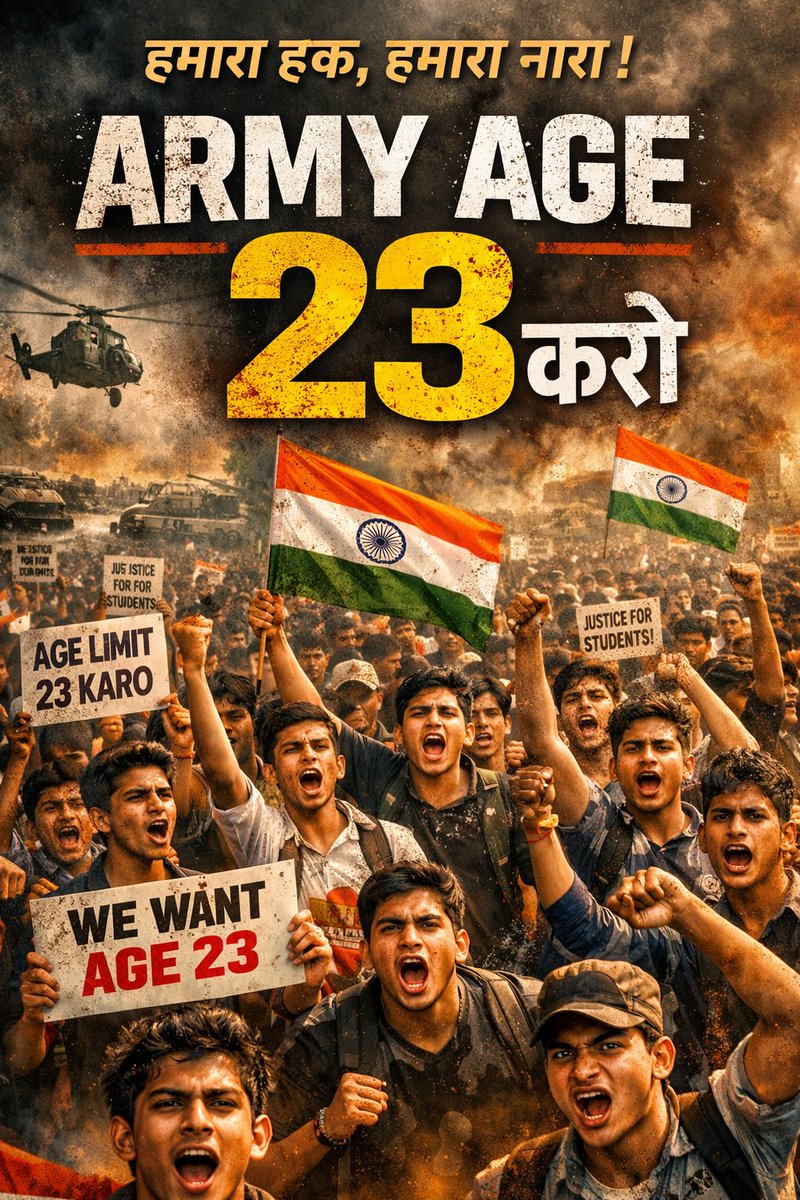 vivekrajput088's tweet photo. Army Age 23 Karo Please 🥺 
#Army_agniveer_age_issue #Army_age23 #army_agniveer_age_limit #AgniveerAge23 
@DefenceMinIndia @rajnathsingh @SpokespersonMoD @yadavakhilesh @RahulGandhi https://t.co/Ae0PUdzhiL