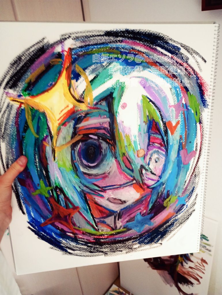 hakusi393939's tweet image. クレヨン楽しいよ