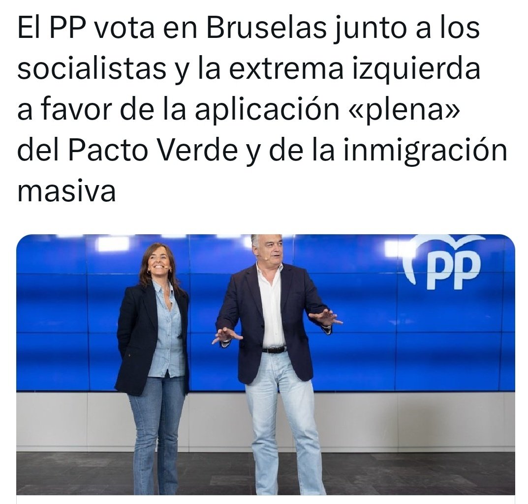 imparcialrazon's tweet photo. @Bipartidismo_ Pronto estará como Barcelona, y las advertencias de VOX se vivirán en sus calles. Mientras en Bruselas siguen apoyando la inmigración descontrolada y masiva, las medidas contra el campo, la legislación de #ZeroNet que asfixia a la industria. Lady Ayuso seguirá bailando la yenca. https://t.co/6Q0kyIPx4a