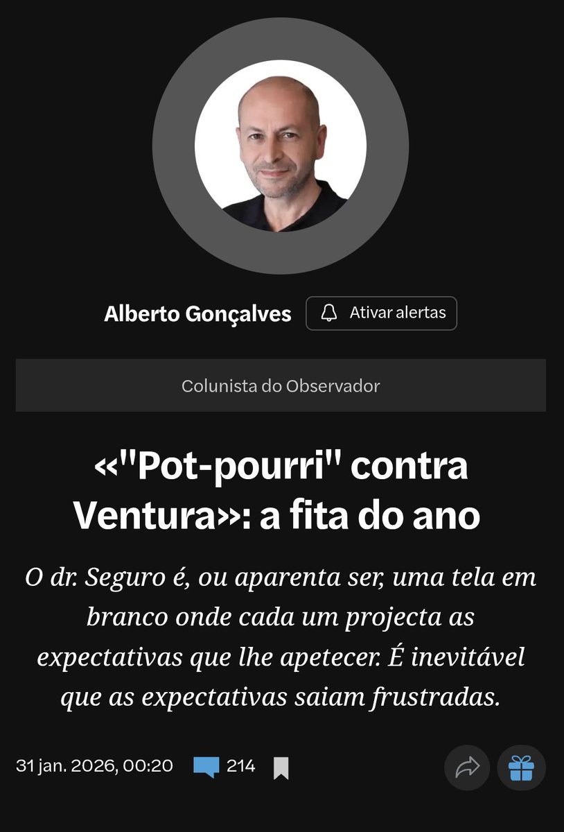 E pelos vistos temos os "inúteis por Ventura" ...