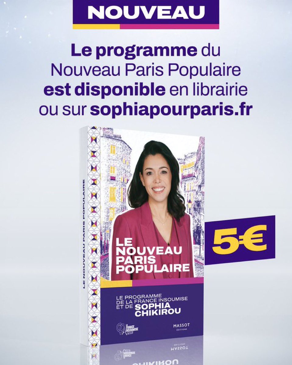 😳😳😳Sophia <a href="/chikirouparis/">Sophia Chikirou</a> vend son programme pour Paris ?? 🤔
A priori elle s’adresse aux plus démunis, non ? Elle ne veut donc pas qu’ils lisent le programme ?
Celle qui veut rendre les transports gratuits fait payer le programme où elle l’explique… étonnant… 🙄🙄