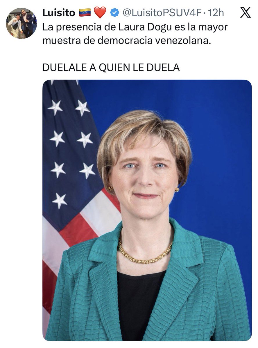 <a href="/LuisitoPSUV4F/">Luisito 🇻🇪❤️</a> si estás cagado pide tiempo!!! 
Ya Laura Dogu sabe por mucho que borraste el tweet que la amenazaste!!!