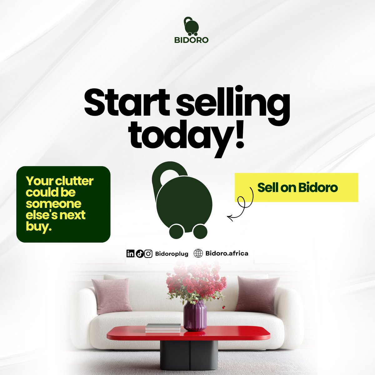 Bidoroplug's tweet image. Need that urgent 2k 😕

Instead of billing people, why not sell that item sitting idle and collecting dust.

Declutter, sell. Get paid on Bidoro.

#declutterwithpurpose #sellonbidoro #bidoro #bidoroiscomingsoon #makequickmoney #pastorjerryeze #Kiahavertz #arsenal