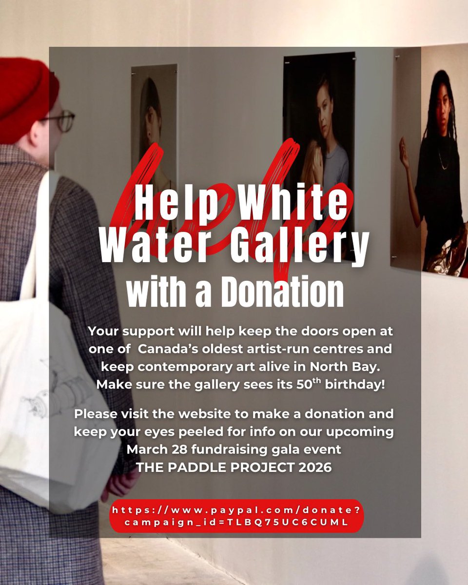 Help us meet our goal! We’re raising money to help keep White Water Gallery’s doors open to the community so we can continue to bring you risk and innovation in contemporary art. 

Please help if you can. Every donation makes a difference. 
paypal.com/donate/?campai…