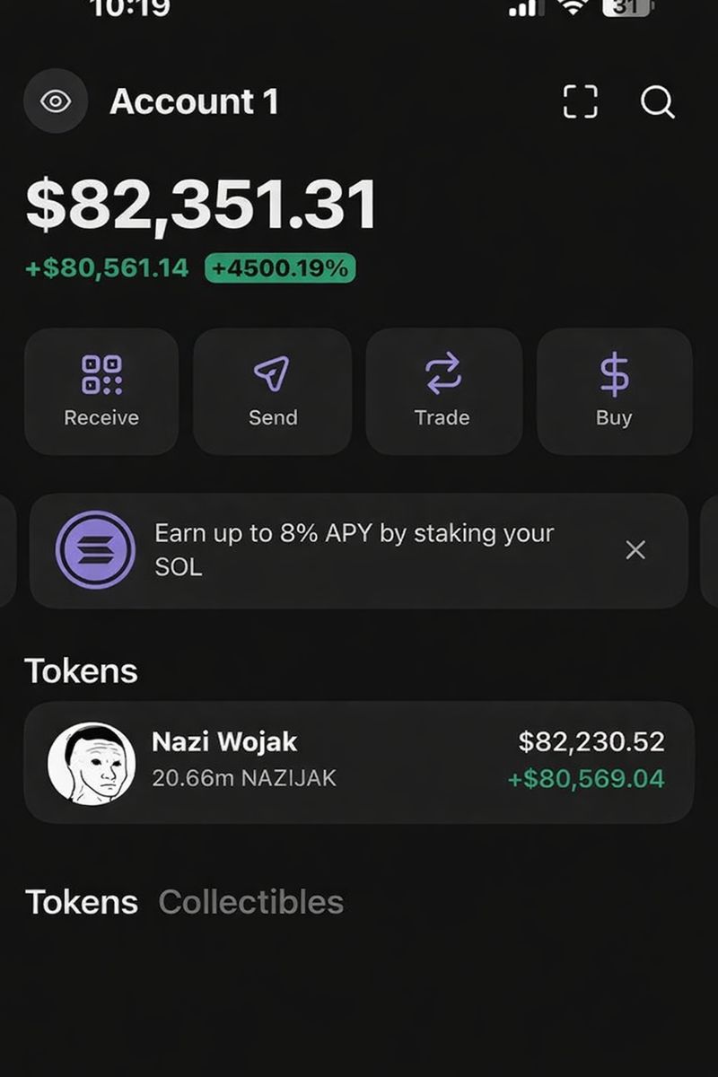 Alpha_Serrated's tweet image. I’ve claimed the $Nazijak airdrop 👀

Checked my wallet and successfully claimed the token. 🔗 Nazijak.eligibles.live

The official community distribution is live. 
$Nazijak