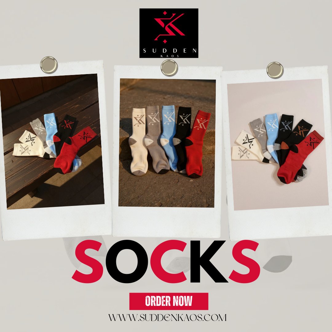 SuddenKaos1's tweet image. Step Up Your Style with Sudden Kaos Socks!
Comfort, color, and personality all in one pair — the perfect addition to your everyday look. Whether for work, play, or lounging, our socks keep your feet happy and stylish.

🌐 Visit suddenkaos.com
#SocksStyle #FashionSocks
