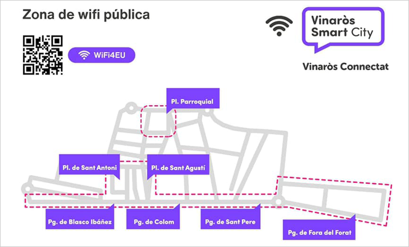 📶 Sabies que a #Vinaròs disposes de zones de Wi-Fi públic gratuït?

Connecta’t a Vinaròs en diferents espais del municipi i navega fàcilment mentre gaudeixes de la ciutat.

Una ciutat més connectada també és una ciutat més accessible.

#SmartCityVinaròs #VinaròsConnectat