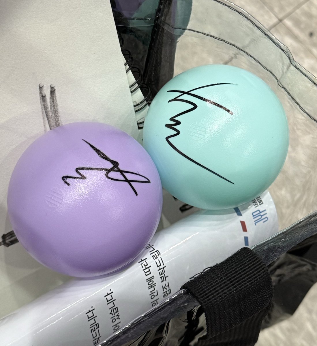 w0n313's tweet photo. 260131 싸인볼 고마워 💜🩵

#동현 #주왕 #Donghyeon #Juwang 
#Kickflip #킥플립 https://t.co/hk8W4LMoHI