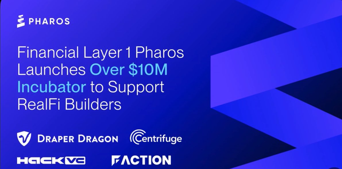 Pharos News flash 

•🇳🇬 Pharos Builder Incubator has launched with $10M funding for teams building on-chain RealFi solutions.

•Supported by partners including Draper Dragon, Faction VC, Hack VC, and Centrifuge.

•The program offers:

◦👩🏻‍🏫 Technical mentorship from the Pharos