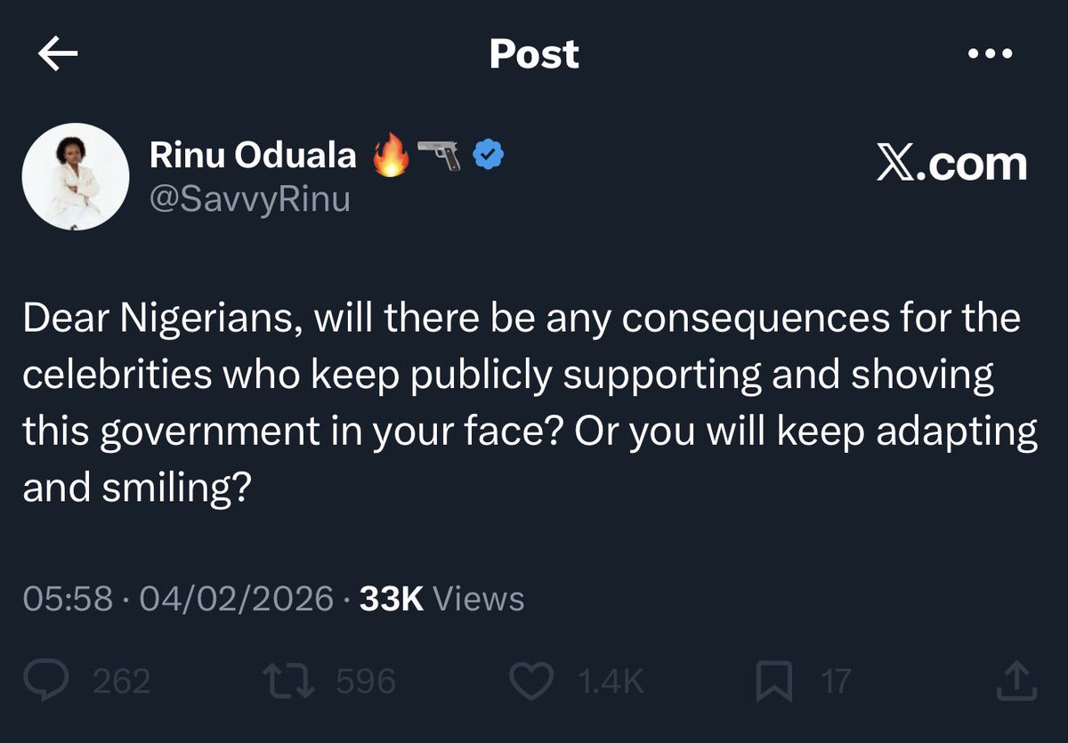 mrlurvy's tweet photo. Here are some of the celebrities who supported Peter Obi:

P-Square (Peter and Paul Okoye)
Charly Boy
Kanayo O. Kanayo
Iyabo Ojo
Kate Henshaw
Anita Joseph
Chioma Chukwuka
Kenneth Okonkwo
Hilda Dokubo
Okey Bakassi
Tunde Ednut
Chimamanda Ngozi Adichie
Mr Macaroni 
Uche Jumbo
Ruggedman
Seyi Awolowo
Chidi Mokeme.

Will there be consequences for the above celebrities supporting Peter Obi? Or we will keep adapting and smiling?