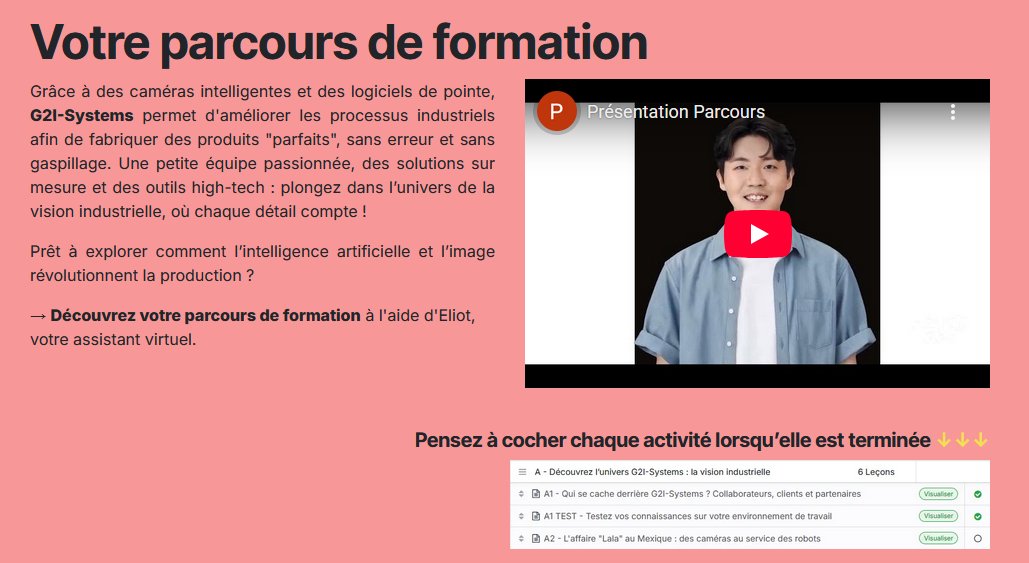 💡 Un parcours d'auto-formation sur le #PGI #Odoo destiné aux enseignants. 
Ce parcours de formation propose une immersion complète dans la PME G2I-Systems, spécialisée dans la vision industrielle et l'IA. #ecogestion #lyceepro
👉 tinyurl.com/245dmzzy 👇