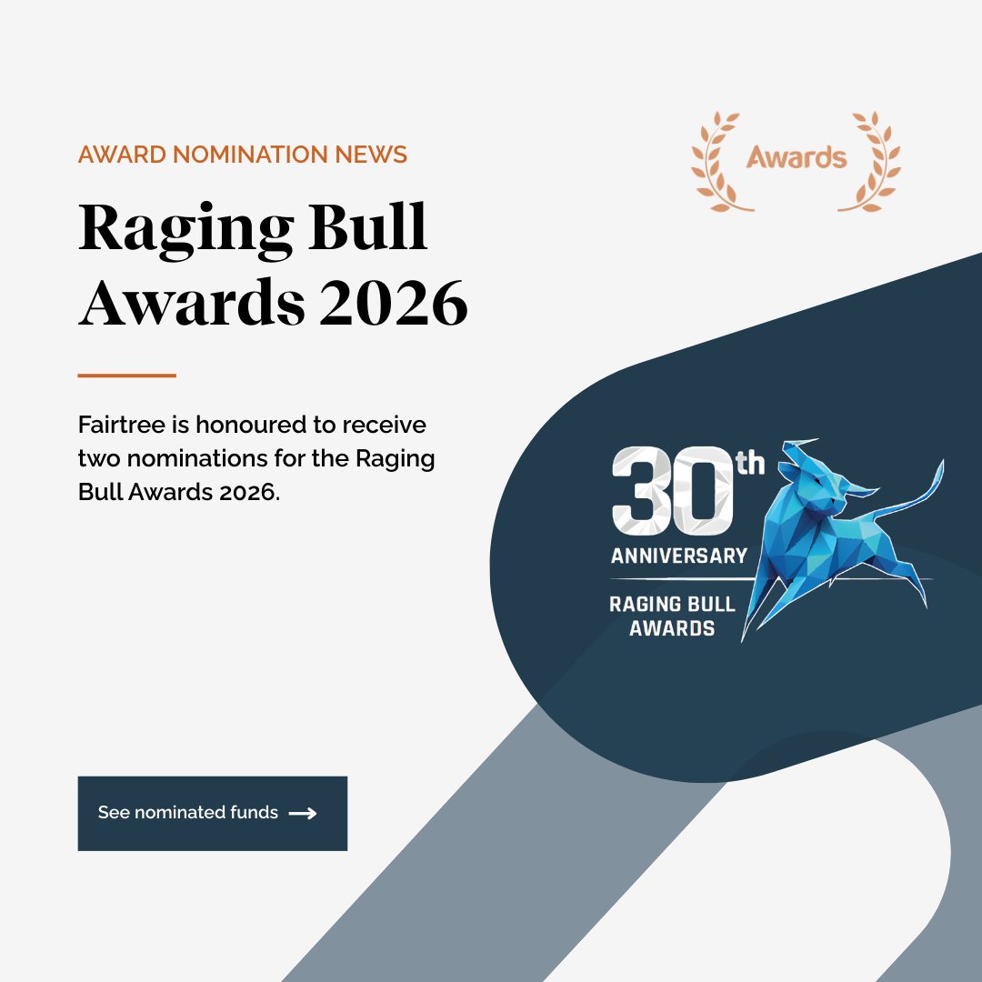 FairtreeGroup's tweet image. Raging Bull Awards 2026

Fairtree received two nominations:

Certificates for straight performance over three years:

• Best SA Multi Asset Medium Equity Fund: Fairtree Flexible Balanced Prescient Fund
• Best SA Interest Bearing Variable Fund: Fairtree ALBI Plus Prescient Fund