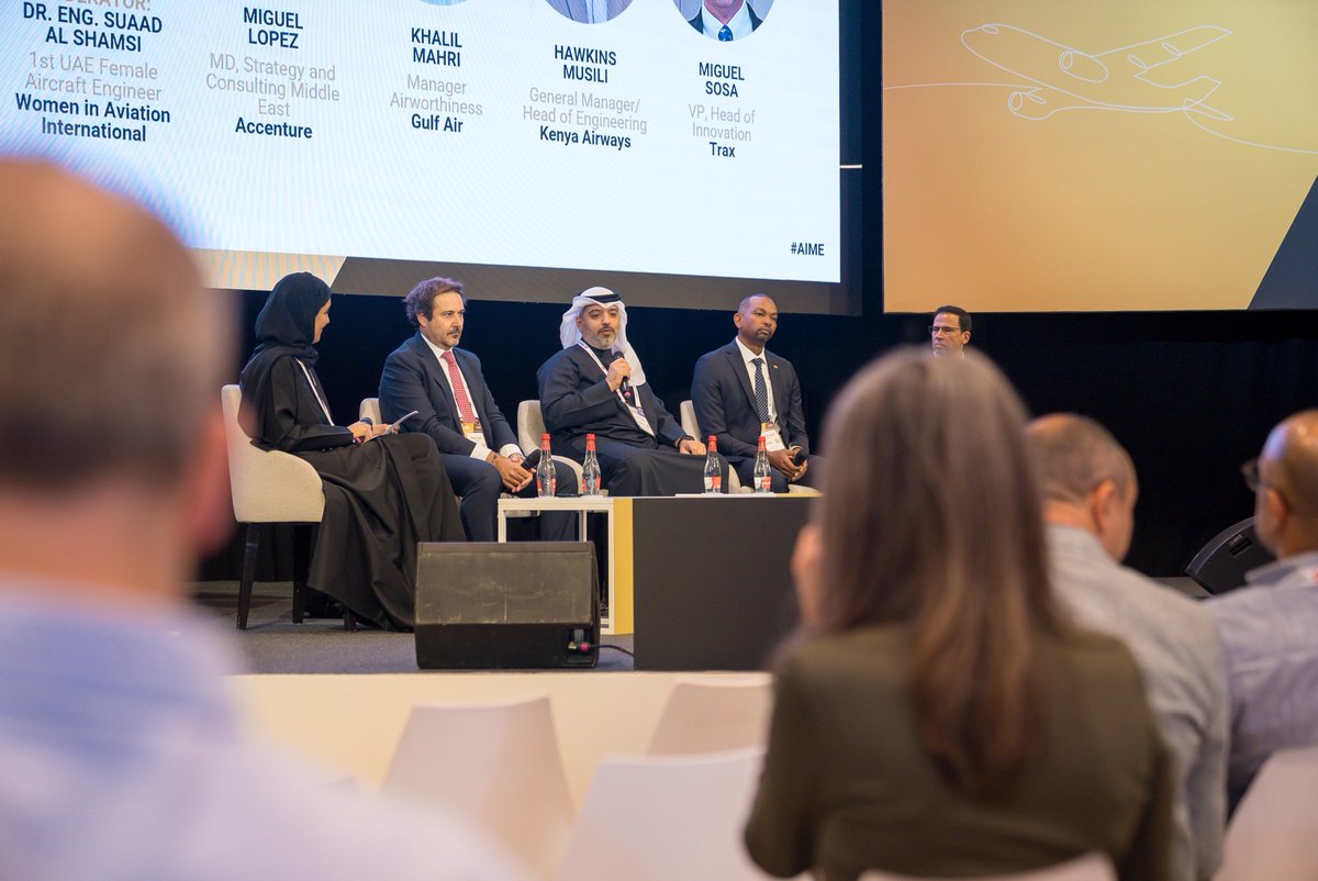 AIMiddleEast's tweet photo. The session "Is the answer Al?" has just wrapped at the Go Live! Theater, diving into the digital evolution of MRO and how Al, real-time data, and mobile tech are being used to optimise maintenance processes enhance reliability, &amp; enable predictive, data-driven operations. https://t.co/z4VIbVEJXT