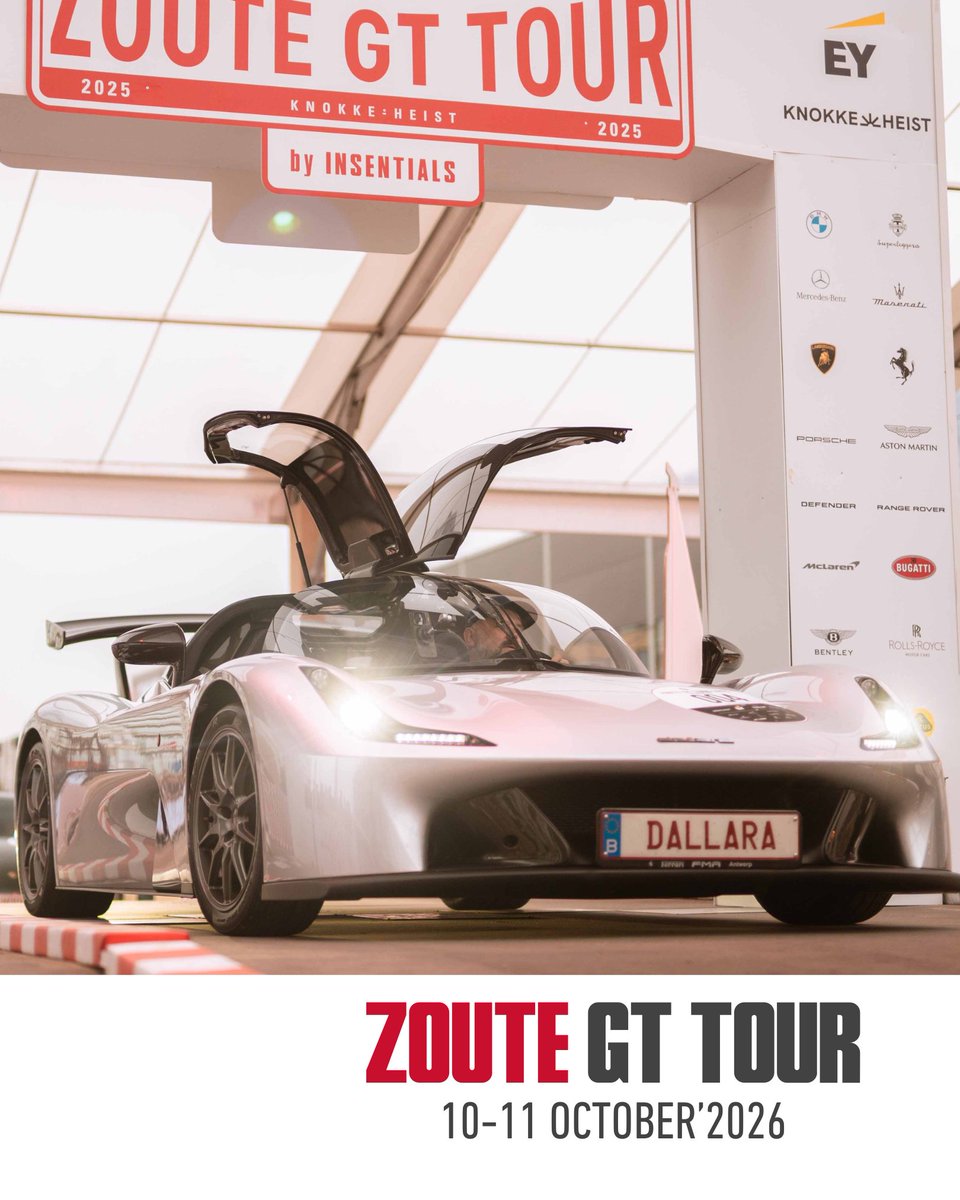zoutegrandprix's tweet photo. From 7 to 11 October 2026, Knokke-Heist will once again be the setting for the extraordinary ZOUTE GRAND PRIX CAR WEEK 🏁. Three rally categories. One shared spirit.
👉 Enter one of our rallies now!
https://t.co/8MJKBumj6e
#zgp #ZouteGrandPrix #myKH https://t.co/FR5IBSvT60