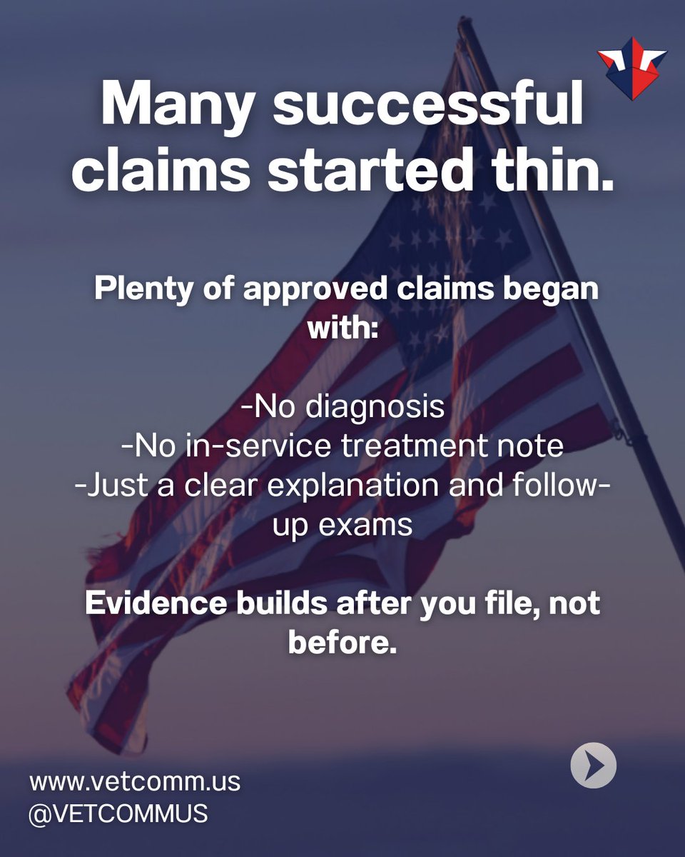 VetCommUS's tweet image. Here are some common misconceptions about VA claims! The process is not impossible, we are here for you! #Claimtip #misconception #vaclaims #veterans #possible