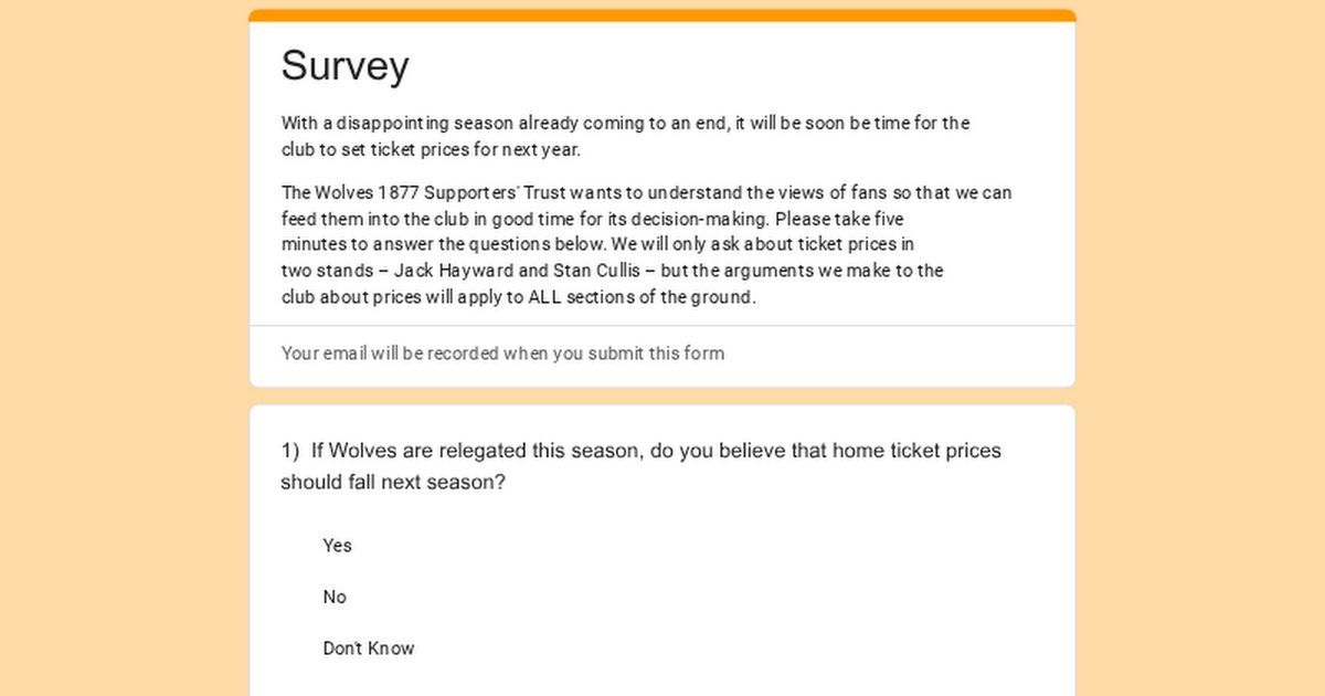 Alongside our Members we also want to know what the wider fan base think about ticket prices for next season. Please follow the link and complete our survey (closes 9th Feb). forms.gle/mL1uVAZpQXKBV4…