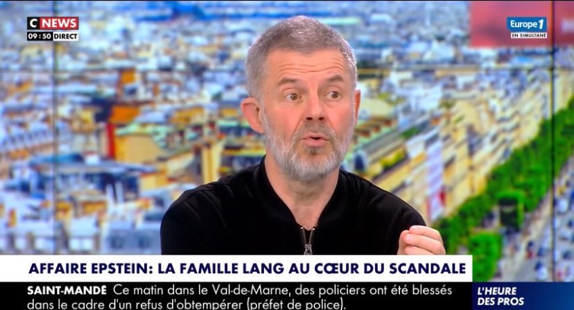 .<a href="/EricNaulleau/">Eric Naulleau</a> qui ne s’est toujours pas exprimé sur l’affaire Morandini et qui croisera l’animateur à la fin de l’heure des pros, commente l’affaire Epstein.