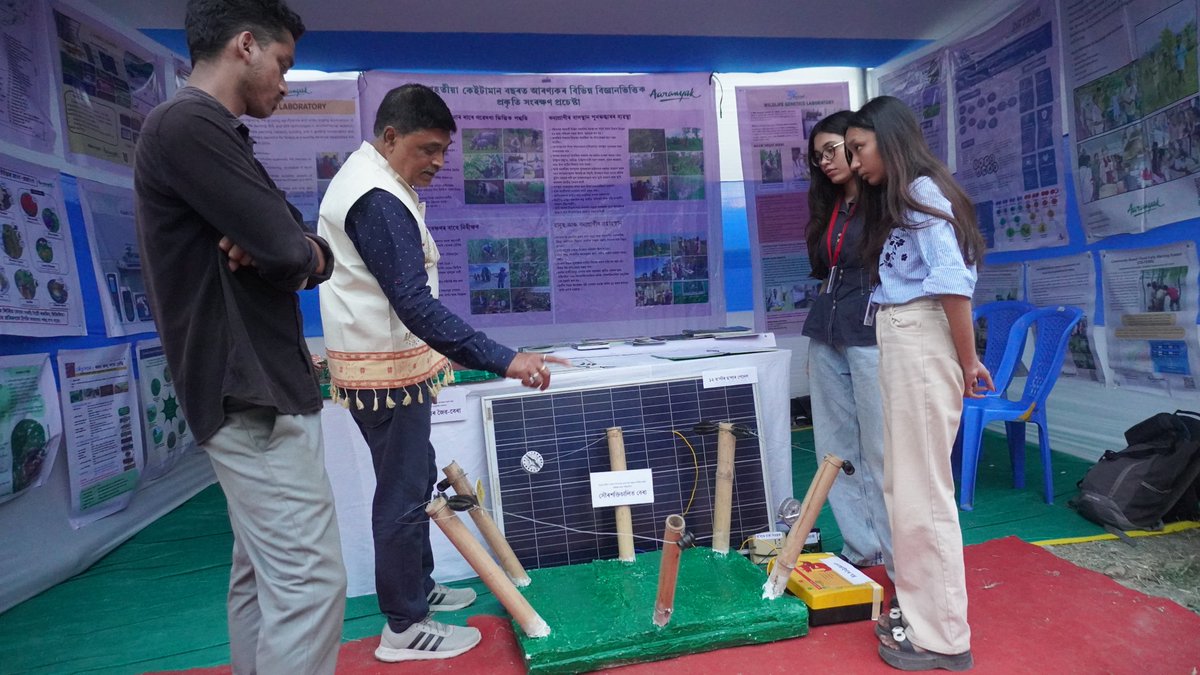 aaranyak's tweet photo. 💚 Aaranyak at #AsomSahityaSabha 2026

Aaranyak showcased the science behind conservation at the 12th Special Pancharatna–Guwahati Session from Jan 31-Feb 3 at Srimanta Sankardeva Kalakshetra in Guwahati.

Through an interactive stall at the Science Exhibition, our research-driven and tech-enabled initiatives engaged litterateurs, teachers, researchers, students and the wider community.

#ScienceForConservation #Biodiversity #NortheastIndia #Aaranyak