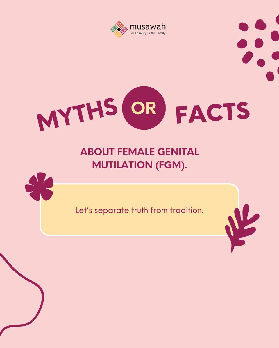 musawah's tweet photo. FGM is not a culture.
It is not religion.
It is harm.
Islam stands for dignity, not damage.

📌 Zero tolerance means zero excuses. 
 ➡️ on the International Day of Zero Tolerance for Female Genital Mutilation, Save &amp; share to end the silence.
 #musawahmovement #islamicfeminism https://t.co/WkxUffsMJf
