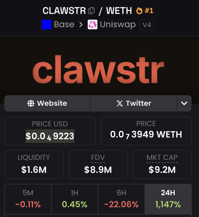 ElCryptoDoc's tweet photo. GM my G's☕️

So yeah, the market looks rough but $CLAWSTR just casually went from 411K to 18M in 5 hours... naturally while I was asleep lol. 

This is why you can't ever fully check out of crypto. Money's always moving somewhere, you just gotta find it. 

STAY LOCKED IN 🫡 https://t.co/ysyVCCVMor