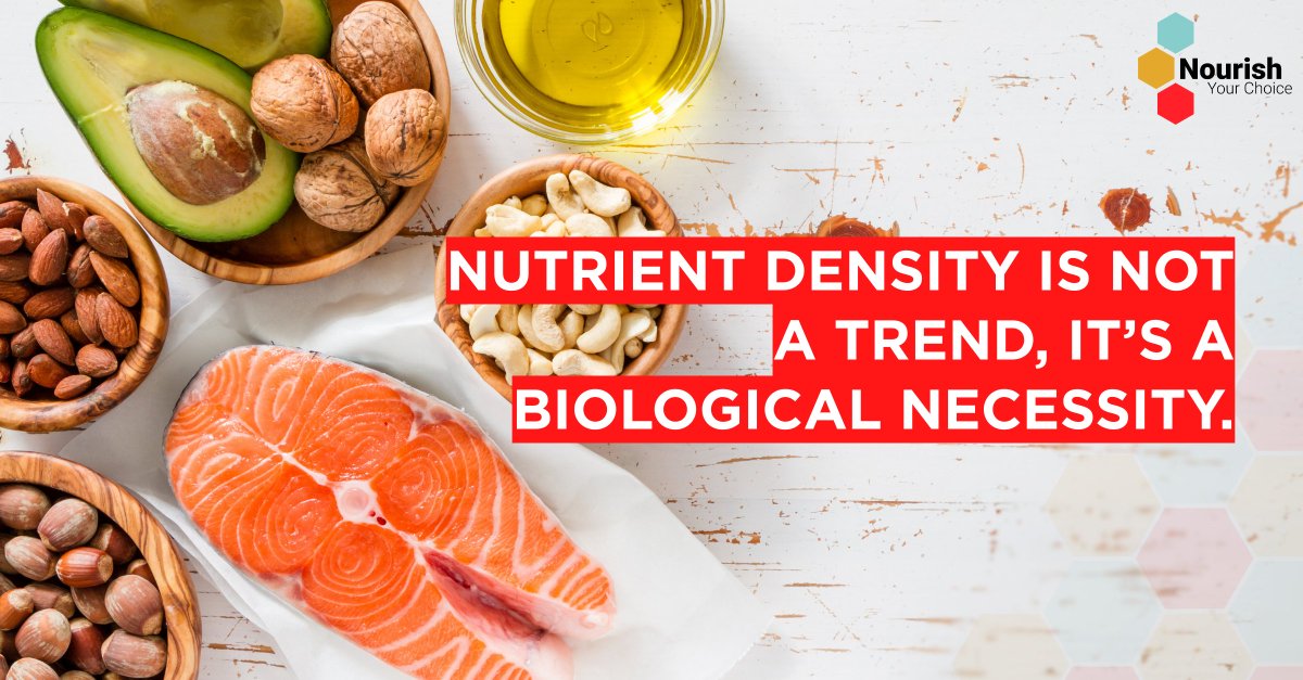 Nourish_Choice's tweet image. Your body doesn’t follow diet trends, it follows biology. Nutrient-dense foods supply the proteins, vitamins, and minerals your cells need to function.
Learn more at nourish-yourchoice.org
#NourishYourChoice #NutrientDensity #WholeFoods
