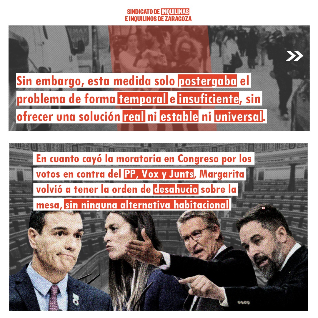 Ayer el Gobierno aprobó una nueva moratoria aún más restrictiva, poniéndose una vez más del lado de los caseros.
No podemos seguir confiando en sus promesas. Solo la organización de la clase trabajadora pondrá fin a esta crisis, atacando de raíz el negocio de la vivienda. (1/2)