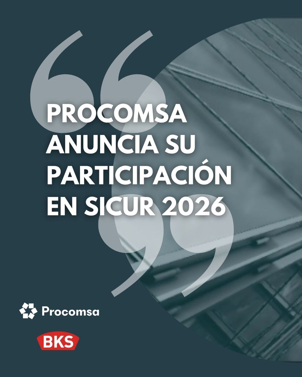 procomsaoficial's tweet image. 🔐#PROCOMSA anuncia su #participación en @SICUR_  2026 en @IFEMA  junto a nuestro #partner #tecnológico @bks_gmbh .

📅 Te esperamos del 24 al 27 de febrero.
📍​ Pabellón 10 – Stand D05

🔗procomsa.com/noticias/proco…