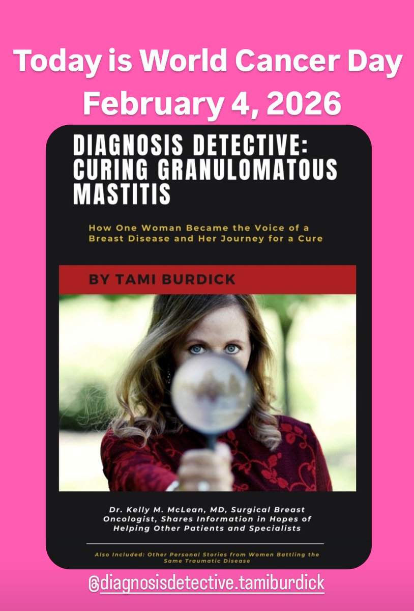 It's #WorldCancerDay. "GM" often mimics breast cancer on imaging. It can also increase breast cancer risks. I'm blessed to be cured, plus help patients and doctors from around the world. My book has helped so many.