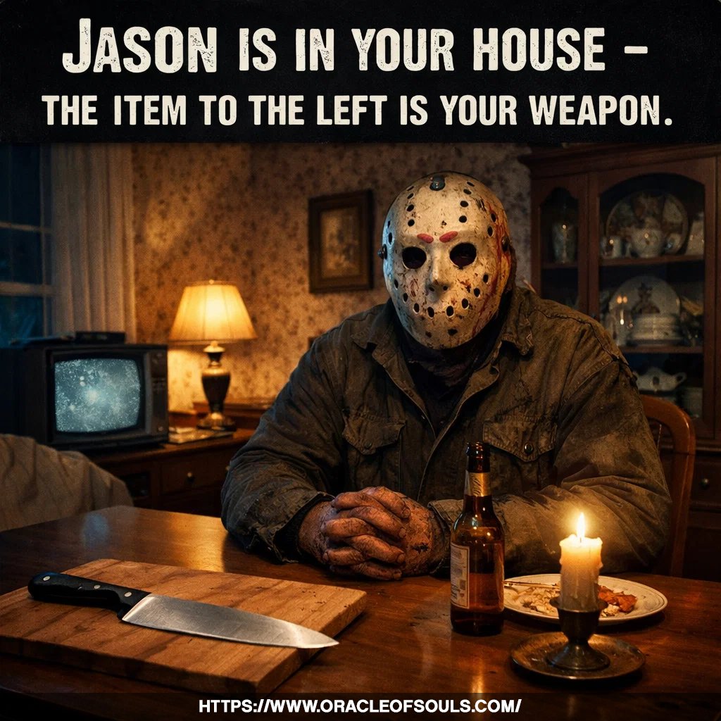 Jason is in your house and the item to your left is your ONLY weapon - what are you defending yourself with?