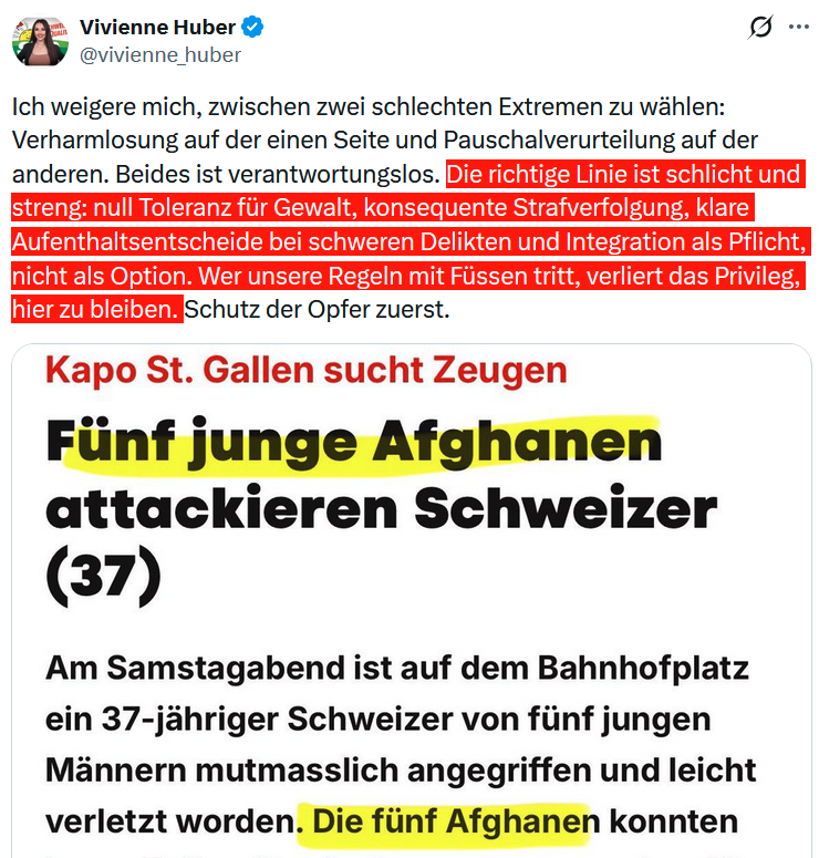 peschemuller's tweet photo. @vivienne_huber Migrationsfeinde nimmst du hart ran mit deinem einseitigen Gerechtigkeitsfimmel
Aber wenn solche Taten von SVP-lern in der Schweiz verübt werden, was dann?😊
Ja, das ist etwas anderes, das sind nur Lausbubenstreiche. Ein freies #Volch darf in seinem Land sich ausleben!!!🫵✊👊 https://t.co/4MI3F5jSRF