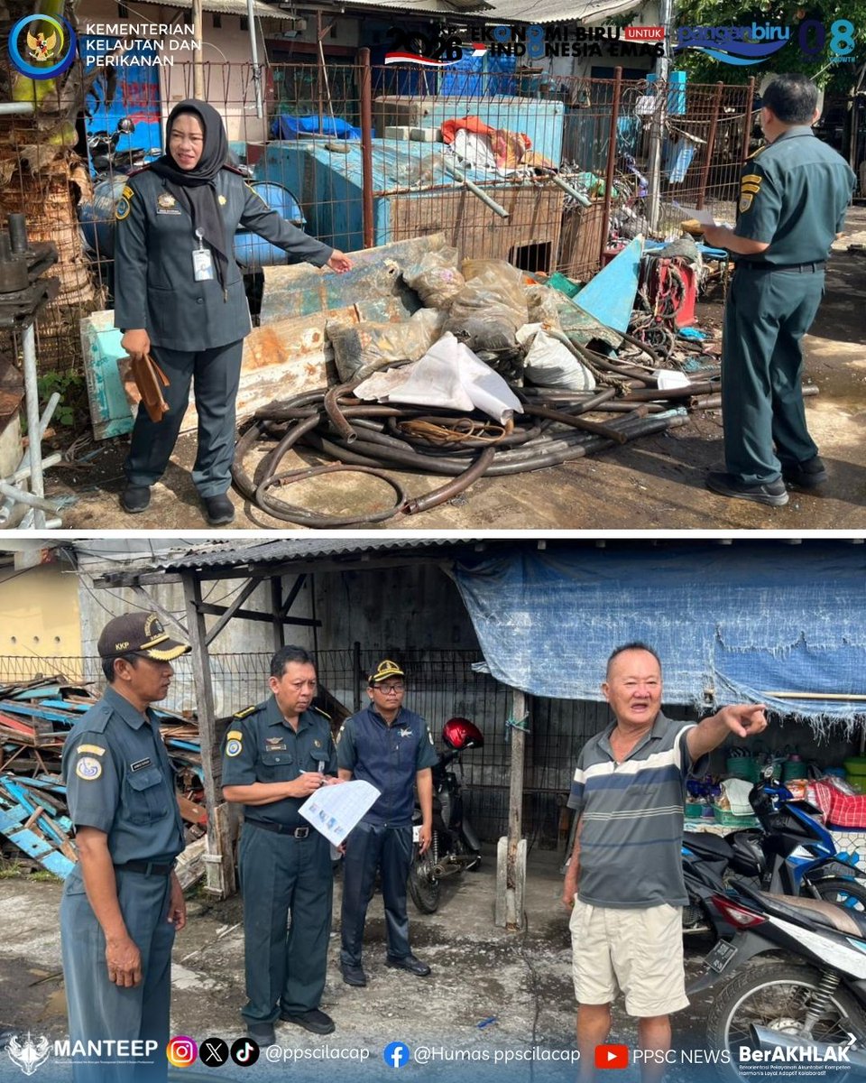 ppscilacap's tweet photo. Kepala PPS Cilacap Ibu Imas Masriah, S.Pi., M.Pi. bersama Katimja Kesyahbandaran dan Anggota turun langsung kelapangan melakukan Inspeksi dalam Patroli Kawasan Kolam Pelabuhan, Rabu (4/2/2026).

#DJPTDisiplin #DJPTBerdedikasi #DJPTBerprestasi #ppscmanteep https://t.co/XZMh4pCQzx
