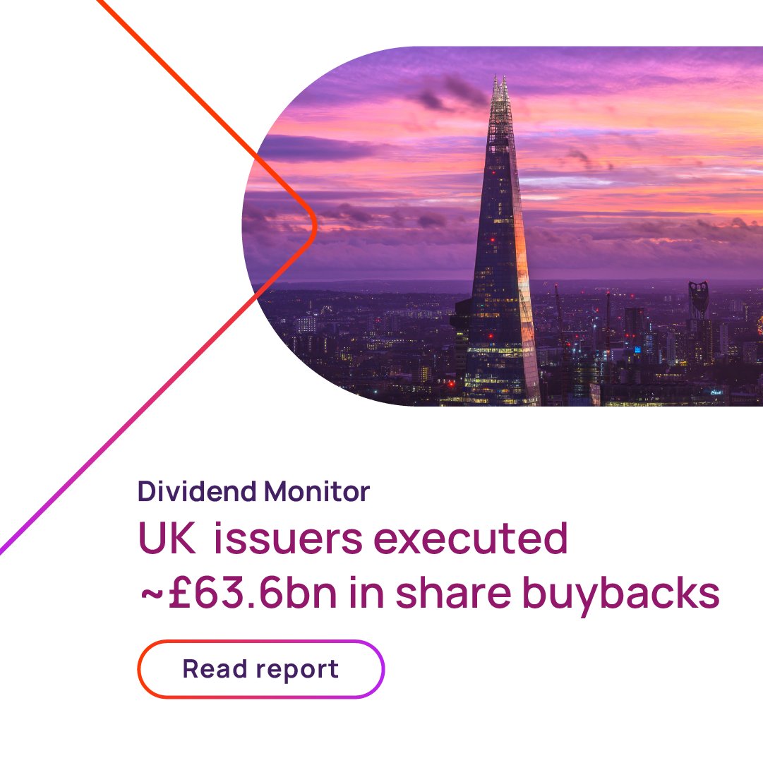 Computershare's tweet photo. 2025 buybacks reached £63.6bn, more than double 2019. They held back headline dividend totals but boosted overall shareholder distributions.
Our Q4 Dividend Monitor explains how buybacks reshaped the year. Read the report: https://t.co/ufivu9jLk6
#Computershare #DividendMonitor #UKMarket #Investors
