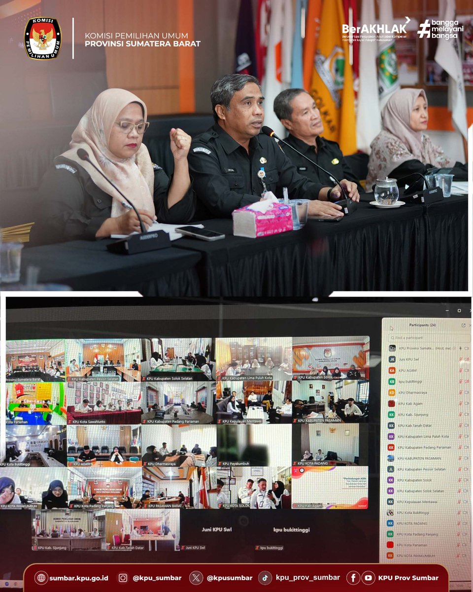 #TemanPemilih
Padang — Komisi Pemilihan Umum (KPU) Provinsi Sumatera Barat menggelar rapat persiapan penyelenggaraan Pelatihan Dasar (Latsar) Calon Pegawai Negeri Sipil (CPNS) Gelombang II Tahun 2026.

#KPUMelayani