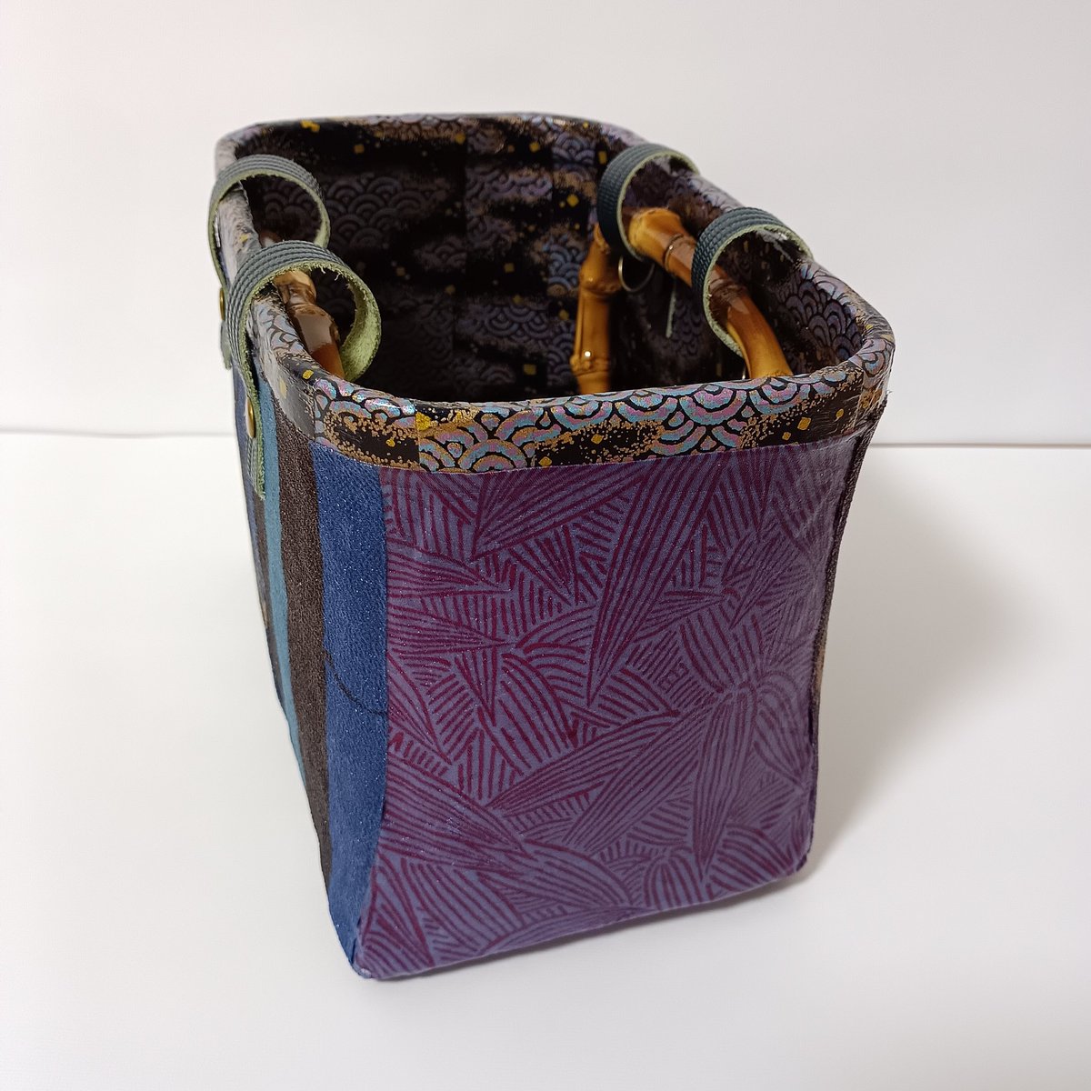 一閑張りバック 縮緬や正絹古布を使った世界にひとつの一閑張りバック