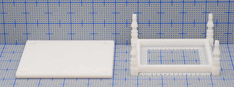 このミニチュアのテーブルが3Dプリンタ印刷品。可能性がある…！