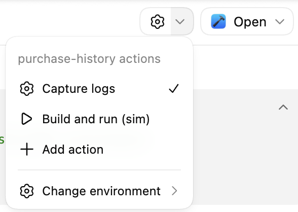 danielgoker's tweet photo. Adding actions to #Codex app to run my iOS app and capture live log output in the Codex terminal. Capture logs:
xcrun simctl spawn booted log stream --style compact --level debug \
  --predicate 'subsystem == "MY_LOGGER_SUBSYSTEM"' https://t.co/iaKiXe3Gfo