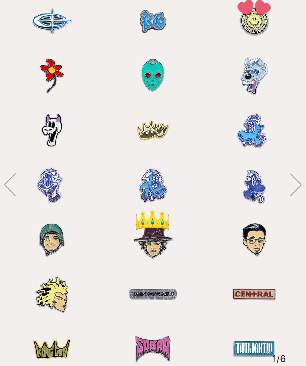 交換】King Gnu ツアーグッズCEN+RAL RANDOM PINS ランダム ピンズ