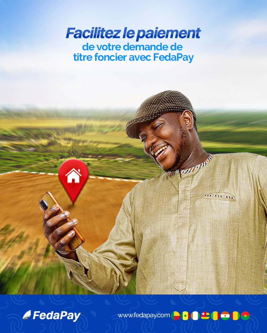 fedapay's tweet photo. Faire la demande d’un titre foncier implique des démarches administratives et des frais à régler.
Grâce à FedaPay, le paiement de ces frais devient plus simple, rapide et sécurisé.
Consultez le premier commentaire et lancez votre démarche dès maintenant.
#FedaPay #TitreFoncier https://t.co/AjlxFqXpDf