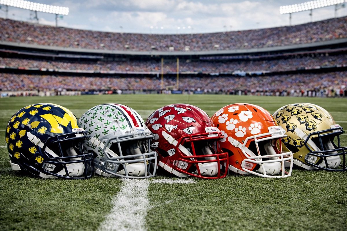 AndreasHgott's tweet image. Neue Podcast-Folge: „Klebrige Hütchenspiele“. Die Geschichte und Details der Tradition der Helmet Sticker im College Football #headgames #helmetsticker #reward #jockwasherpodcast #thegermanatmizzou