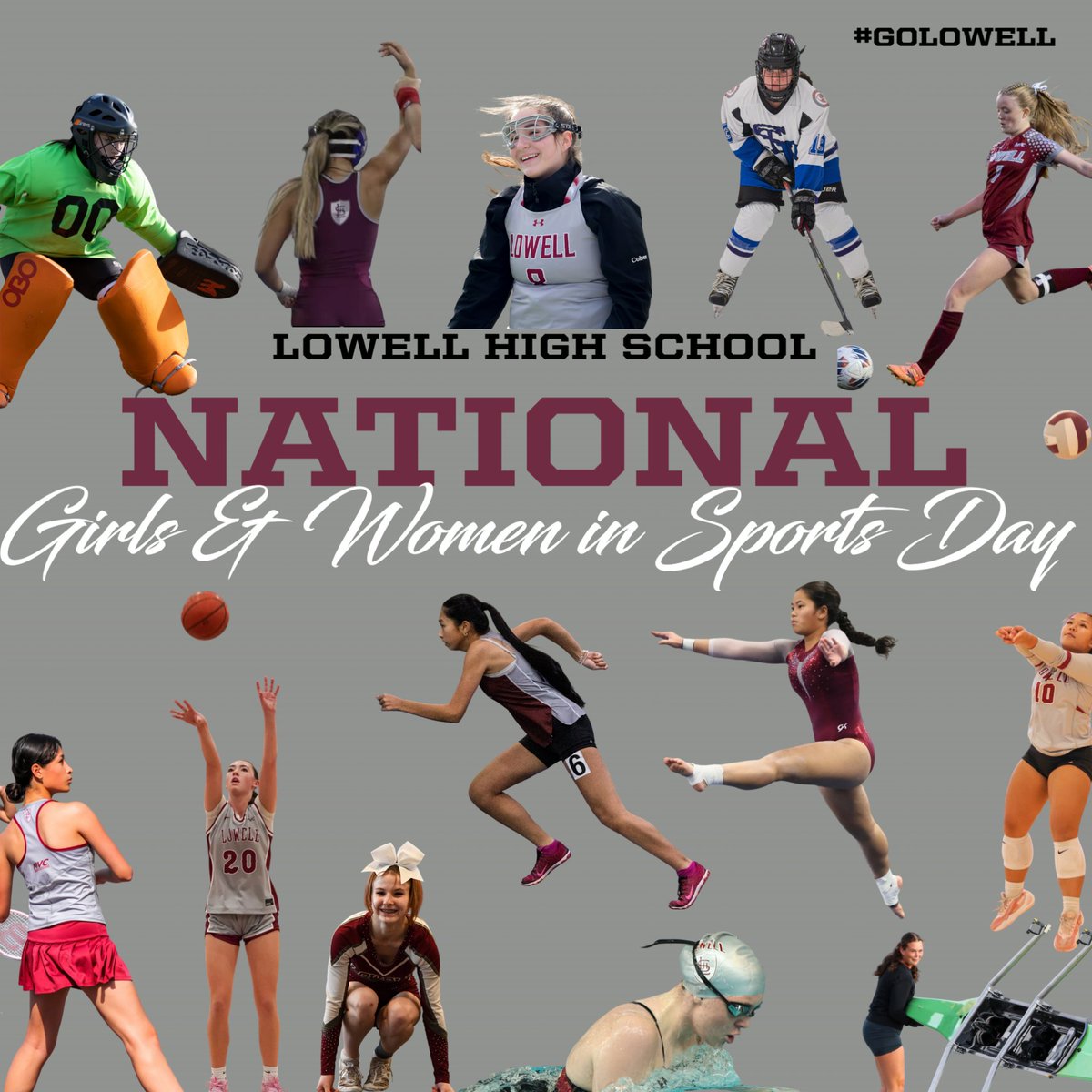 _LHSAthletics's tweet photo. Celebrating the amazing women &amp; girls of Lowell High School Athletics!
Shoutout to our coaches and athletes who show up, work hard, and inspire every day. https://t.co/Sormy2rt5b