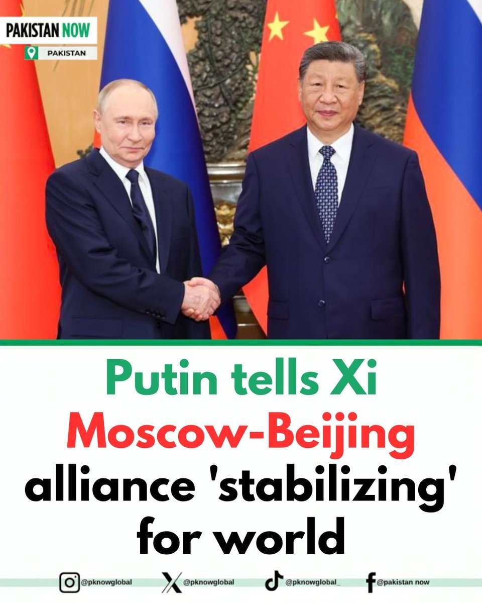 pakistannownews's tweet image. BEIJING/MOSCOW: Russian leader Vladimir Putin hailed Moscow's economic, political, and security ties with Beijing as a "stabilizing" factor in turbulent times globally, in a video call with China's Xi Jinping on Wednesday.

#china #russia #worldaffairs #globalpolitics #economy