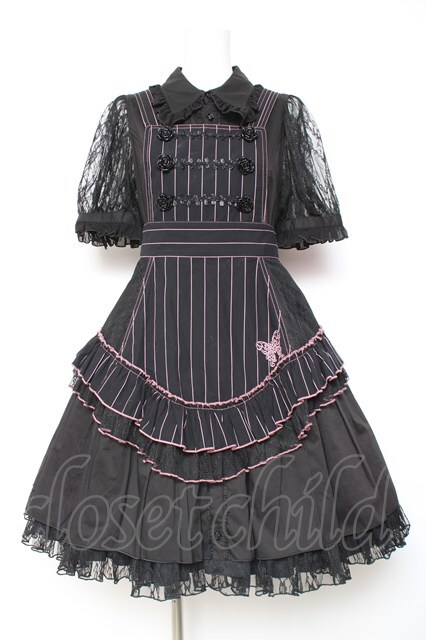 ❤New arrival❤ ALGONQUINS / エプロンジャンスカワンピースセット 黒