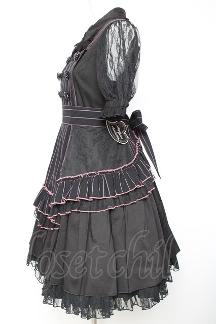 ❤New arrival❤ ALGONQUINS / エプロンジャンスカワンピースセット 黒