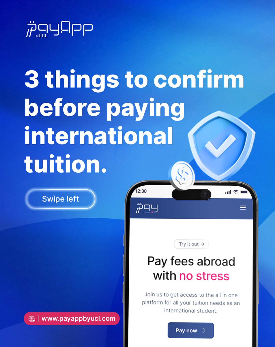 payappbyucl_'s tweet photo. Do not be in hurry to complete your tuition payment💯

Before you click pay, do the following.

Rush now to https://t.co/lT8VKEekkN to get started. https://t.co/znS0qc39EV